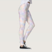 Farbige Linie Muster Design Wellenart Leggings (Rechts)