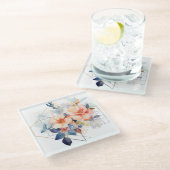 Farbige Linien Blume: "Meine Küche" Untersetzer (Schrägansicht)