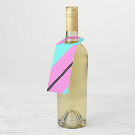 Farbige Linien Flaschenanhänger (Angewinkelt)