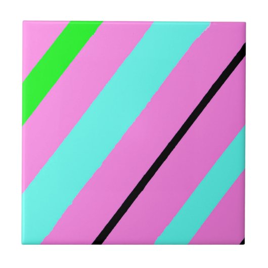 Farbige Linien Fliese (Vorderseite)