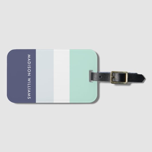 Farbige Linien - Gepäckmarken Gepäckanhänger (Vorderseite (Horizontal))