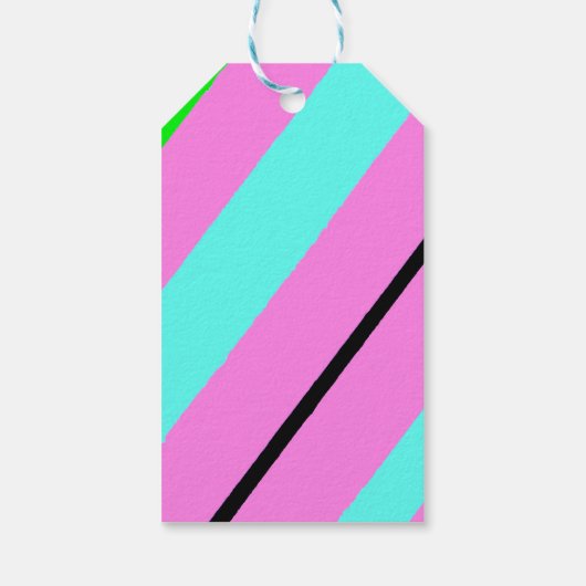 Farbige Linien Geschenkanhänger (Rückseite)