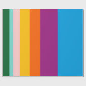 Farbige Linien Geschenkpapier (Flach)