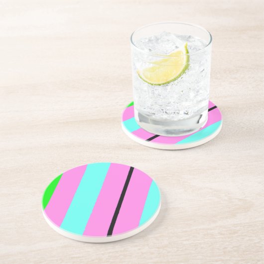Farbige Linien Getränkeuntersetzer (Seite)