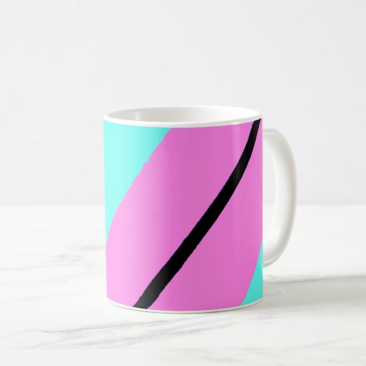 Farbige Linien Kaffeetasse (VorderseiteRechts)