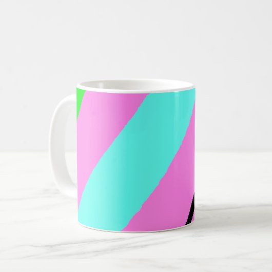 Farbige Linien Kaffeetasse (Vorderseite Links)