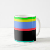Farbige Linien Kaffeetasse (VorderseiteRechts)