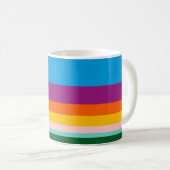 Farbige Linien Kaffeetasse (VorderseiteRechts)