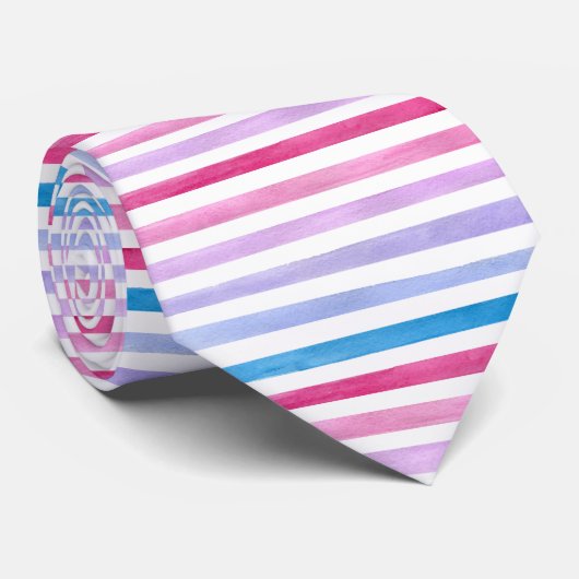 Farbige Linien Krawatte (Gerollt)