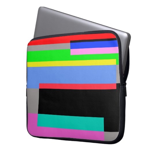 Farbige Linien Laptopschutzhülle (Vorderseite Links)