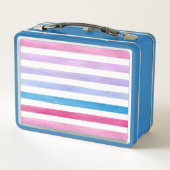 Farbige Linien Metall Brotdose (Rückseite)