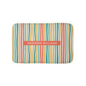 Farbige Linien Minimalistische Badematte (Vorderseite)