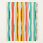 Farbige Linien Moderne Blume Planer (Rückseite)