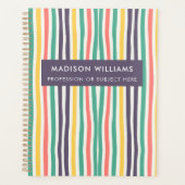 Farbige Linien Moderne Blume Planer (Vorderseite)