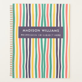 Farbige Linien Moderne Blume Planer