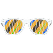 Farbige Linien Partybrille (Vorderseite)
