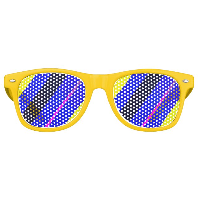 Farbige Linien Partybrille (Vorderseite)