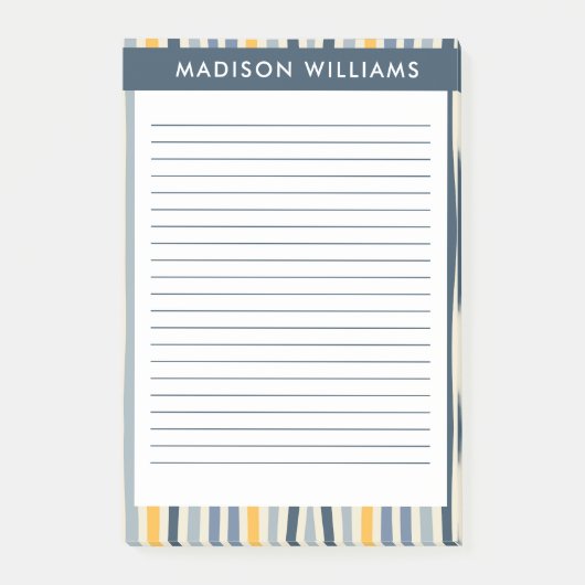 Farbige Linien Post-it Klebezettel (Vorderseite)