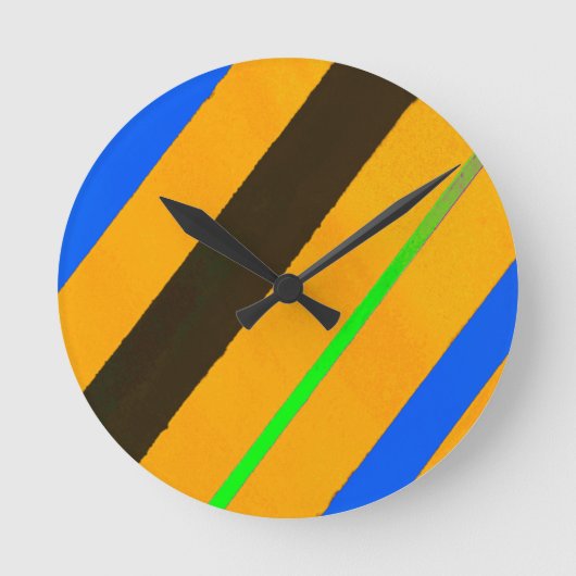 Farbige Linien Runde Wanduhr (Vorderseite)