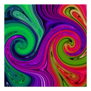 Farbige Linien Spectrum Swirl Poster