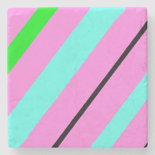 Farbige Linien Steinuntersetzer (Vorderseite)