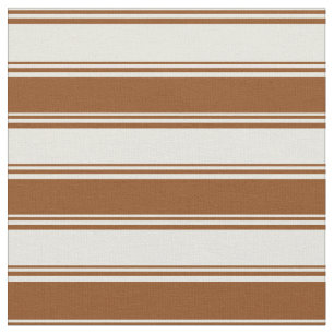 Farbige Linien/Streifen-Muster in Beige und Braun Stoff