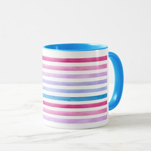 Farbige Linien Tasse (VorderseiteRechts)