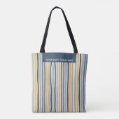 Farbige Linien Tote Bag Tasche (Rückseite)