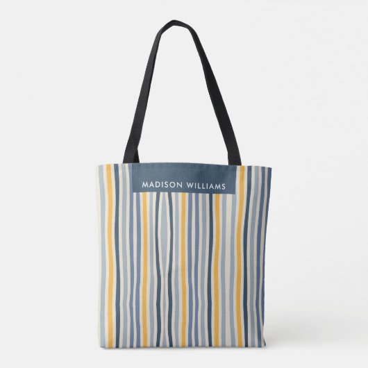 Farbige Linien Tote Bag Tasche (Rückseite)
