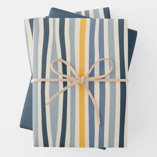 Farbige Linien, Wrapping Paper Sheets Geschenkpapier Set (Beispiel)