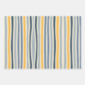 Farbige Linien, Wrapping Paper Sheets Geschenkpapier Set (Vorderseite)