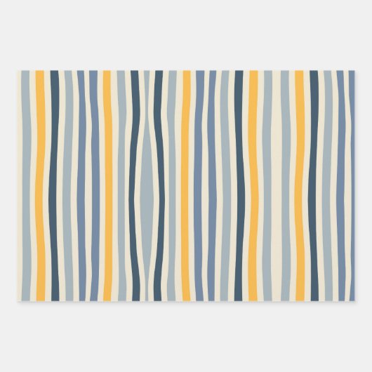 Farbige Linien, Wrapping Paper Sheets Geschenkpapier Set (Vorderseite)