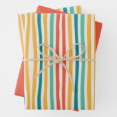 Farbige Linien, Wrapping Paper Sheets Geschenkpapier Set (Beispiel)