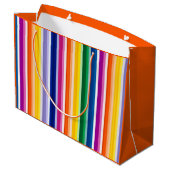 Farbige Linienführung Große Geschenktüte (Rückseite Schrägansicht)