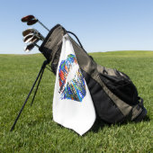 Farbige Lippen #3 Golfhandtuch (Gras)