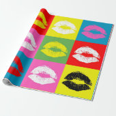 Farbige Lippen Geschenkpapier (Ungerollt)