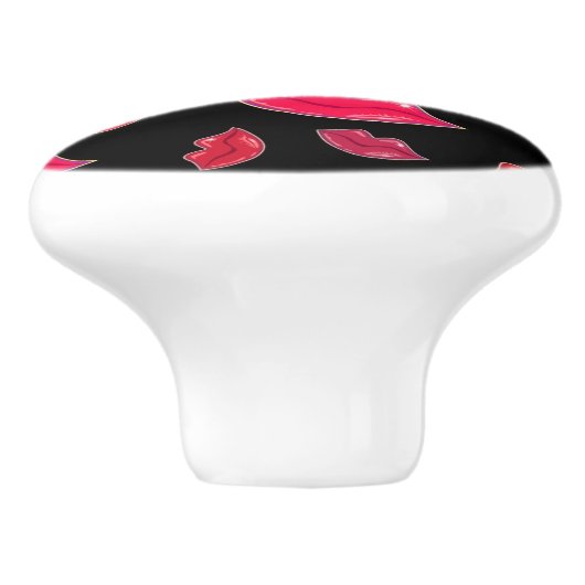 Farbige Lippen Keramikknauf (Seitenansicht)