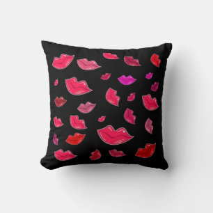 Farbige Lippen Kissen