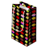 farbige Lippen Kleine Geschenktüte (Rückseite Schrägansicht)