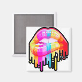 Farbige Lippen Magnet (Vorderseite/Rückseite)