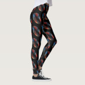 Farbige Lippen Modernes Schwarzes #7 Leggings (Rechts)