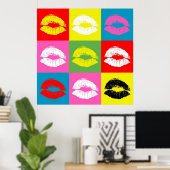 Farbige Lippen Poster (Heimbüro)