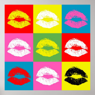 Farbige Lippen Poster
