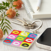 Farbige Lippen Schlüsselanhänger (Vorderseite rechts)