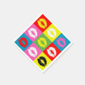 Farbige Lippen Serviette (Ecke)