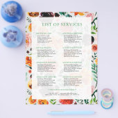 Farbige Liste der Blume Flyer (Einzeln)