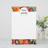 Farbige Lochstruktur Briefpapier (Stehend Vorderseite)