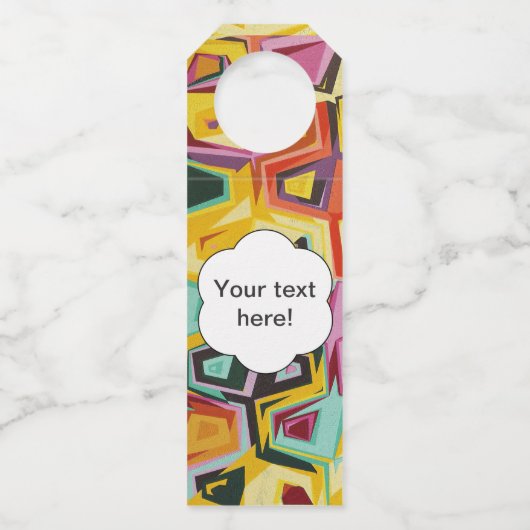 Farbige Lochstruktur Flaschenanhänger (Vorderseite)