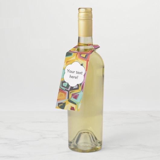 Farbige Lochstruktur Flaschenanhänger (Angewinkelt)