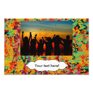 Farbige Lochstruktur Fotodruck